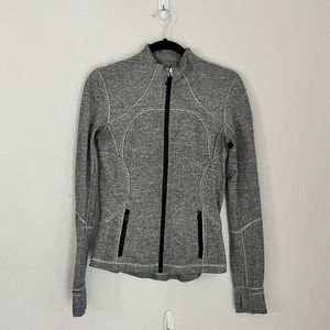 Light Grey Zip-Up Jacket - Lululemon - size 8